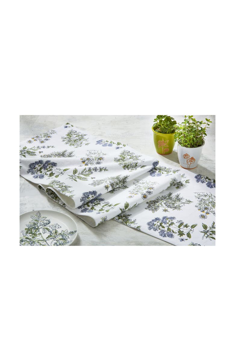 tag Herb Runner Multicolor Cotton Table Runner for Spring Decor, Alternate, color, Multicolored