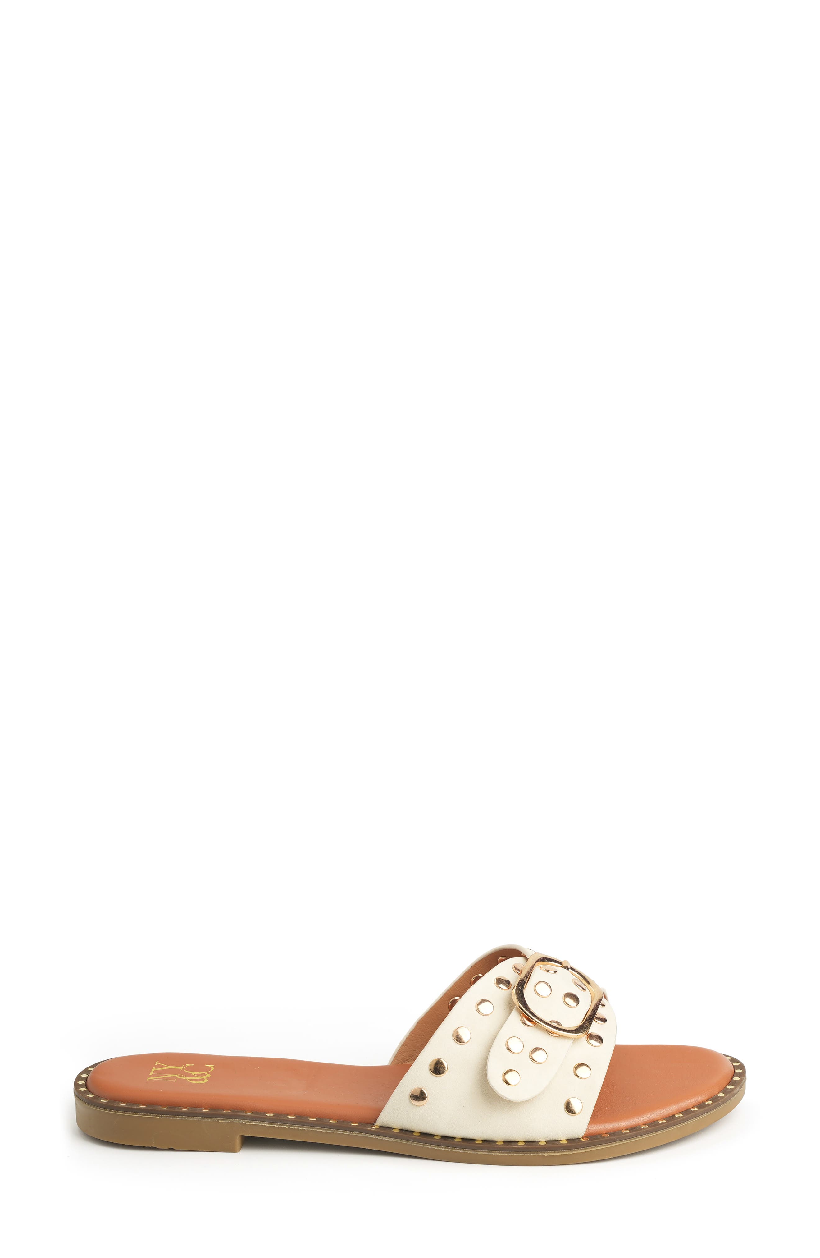 Westly Buckle Slide Sandal, Alternate, color, IVORY