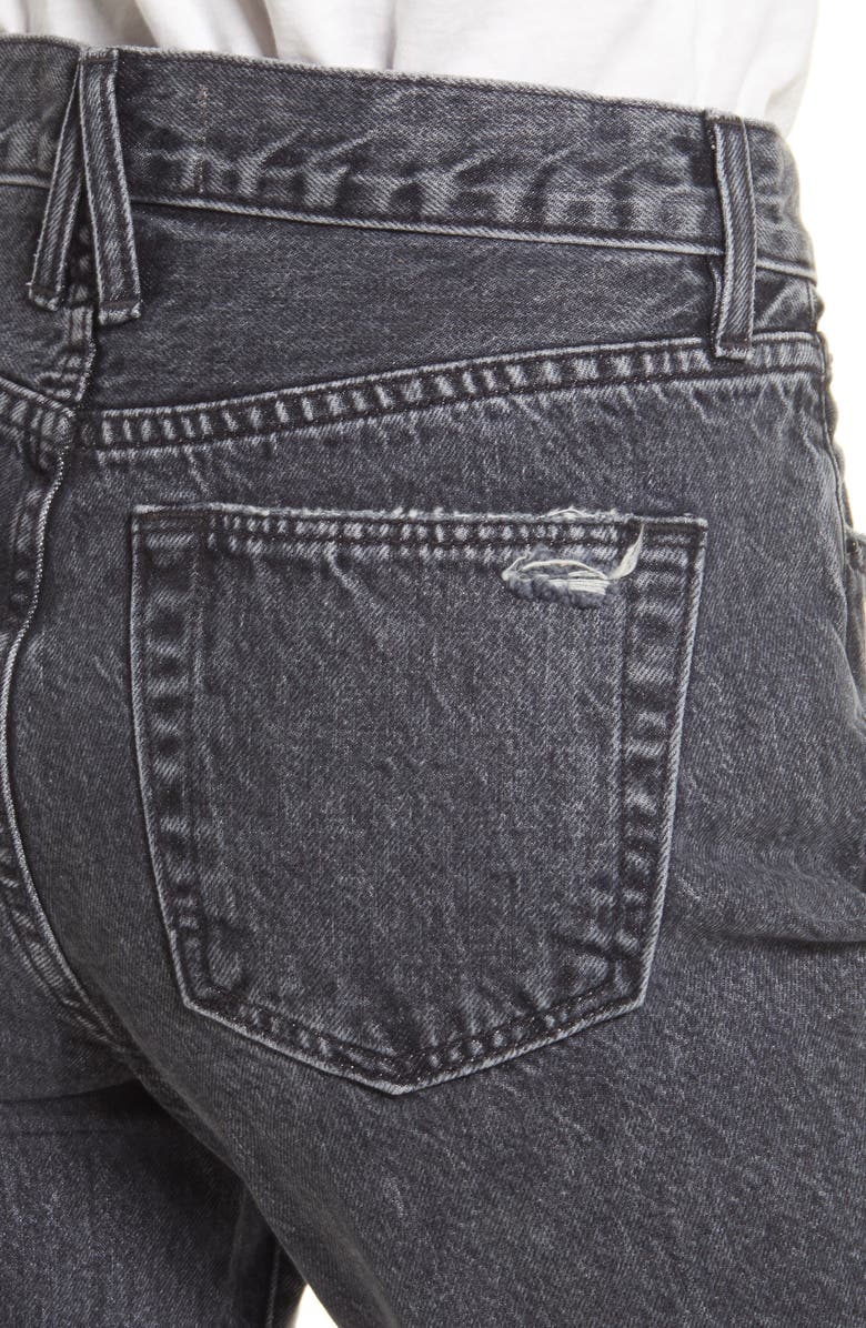 SLVRLAKE Women's Dylan Destroyed Straight Leg Jeans, Alternate, color, 