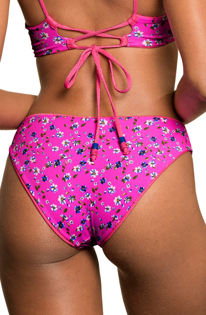 Maaji Hot Fushia Sublimity Reversible Bikini Bottoms, Alternate, color, 