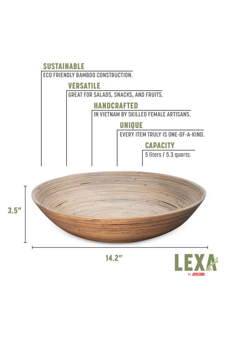 Salad Bowl, 14 Inch, Alternate, color, Black
