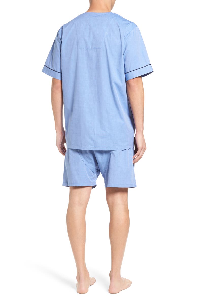 Cotton Short Pajamas, Alternate, color, BLUE