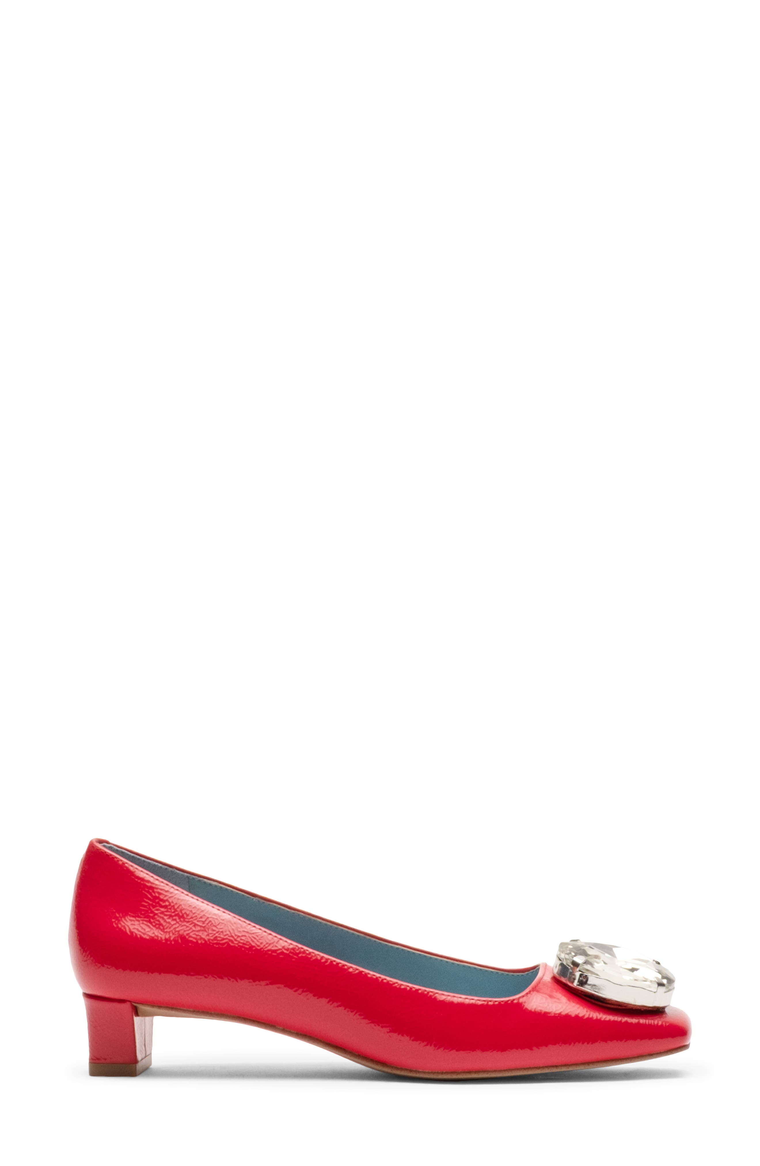 Mary Embellished Square Toe Pump, Alternate, color, TOMATO
