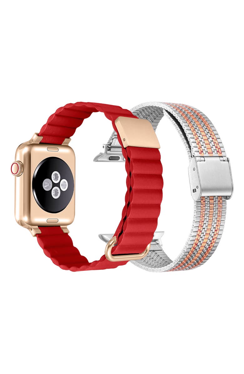 The Posh Tech Assorted 2-Pack Apple Watch<sup>®</sup> Watchbands, Alternate, color, Assorted