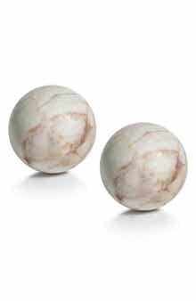 Rosso Verona Set of 2 Marble Balls