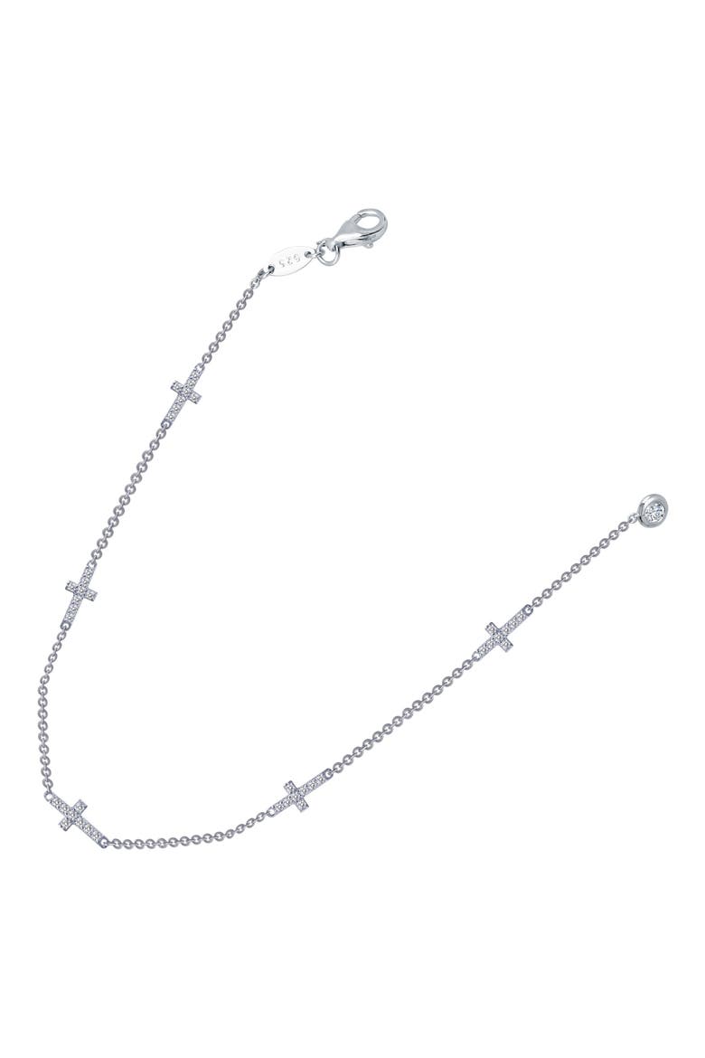 Multi Cross Adjustable Bracelet, Main, color, WHITE