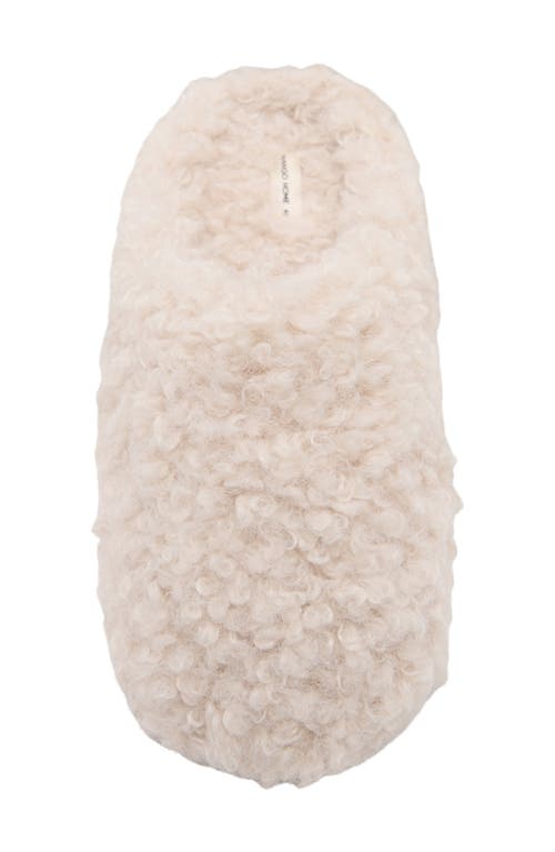 Mango Faux Shearling Slipper In White