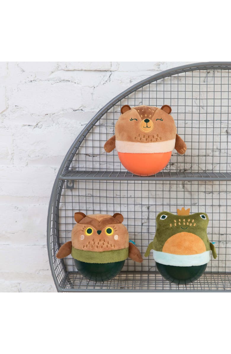 Manhattan Toy Company Wobbly Bobbly Bear Weighted Silicone, Alternate, color, Orange