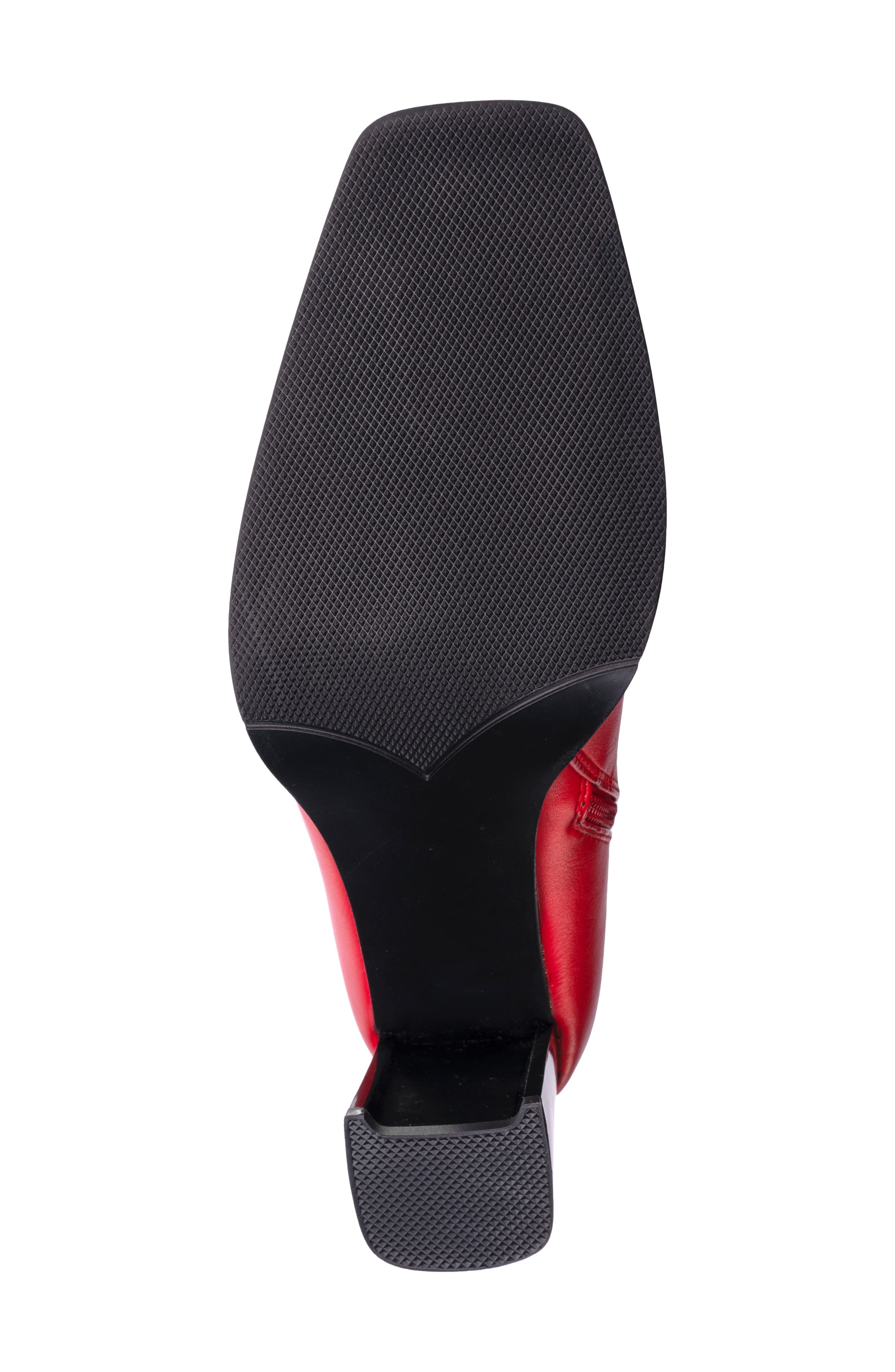 Tempo Tipped Block Heel Bootie, Alternate, color, RED