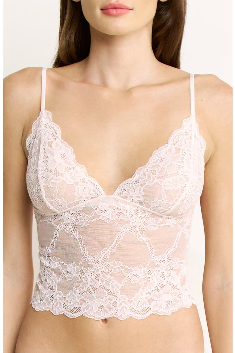 Riot Lace Crop Camisole, Main, color, BALLET SLIPPER
