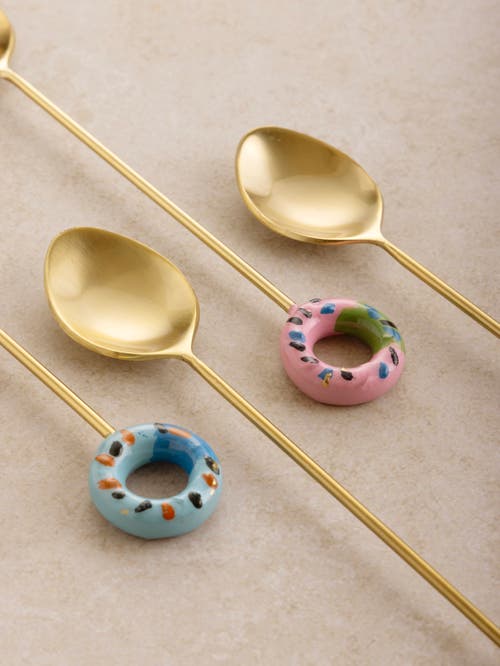 Gauri Kohli Bursa Teaspoons, Set Of 4 In Multi