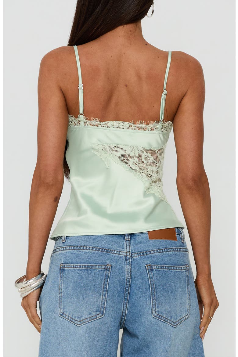 Annamari Lace Satin Cami Top, Alternate, color, GREEN