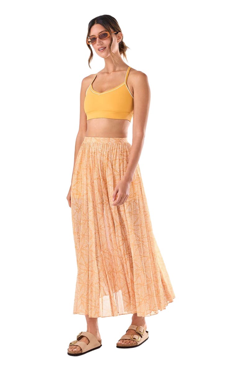 Tavi Pleated Active Coverup Skirt, Main, color, Apricot Batik