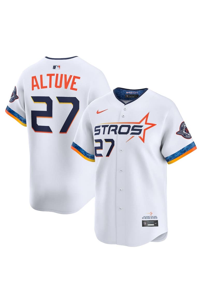 Men's Nike Jose Altuve White Houston Astros 2025 City Connect Limited Player Jersey, Alternate, color, White