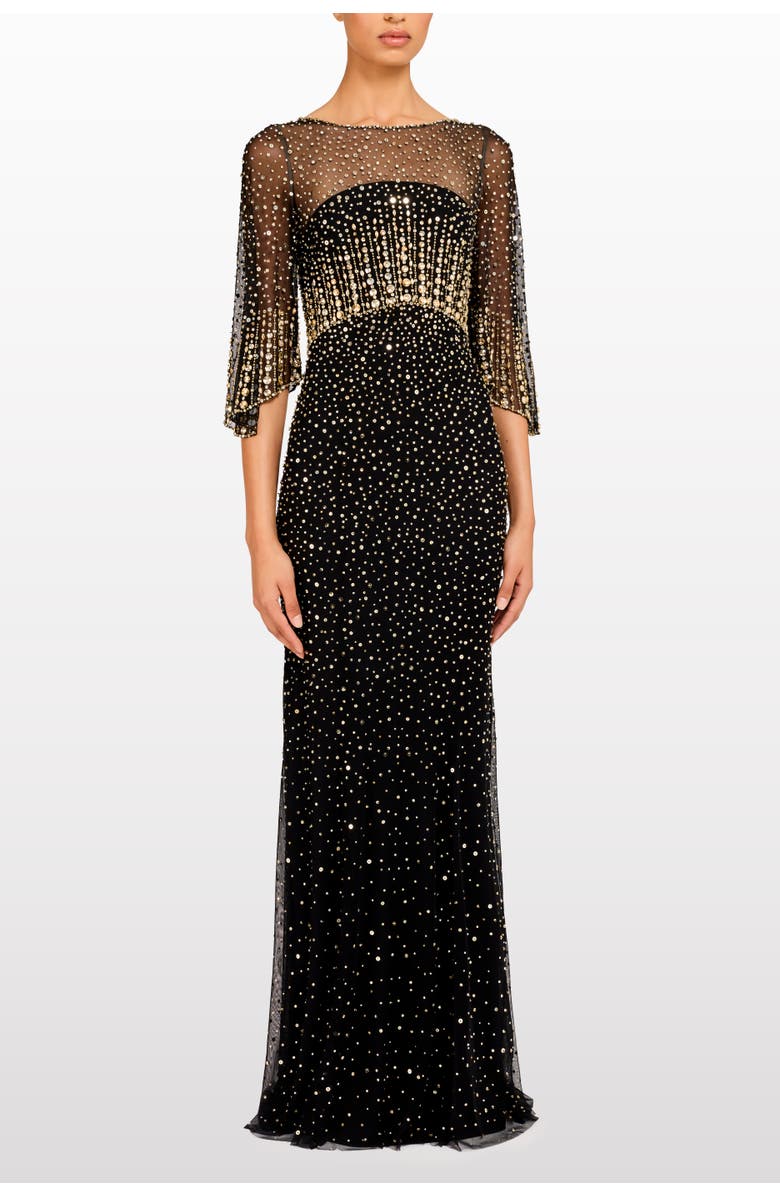 Jenny Packham Kiya Maxi Dress, Alternate, color, Liquorice