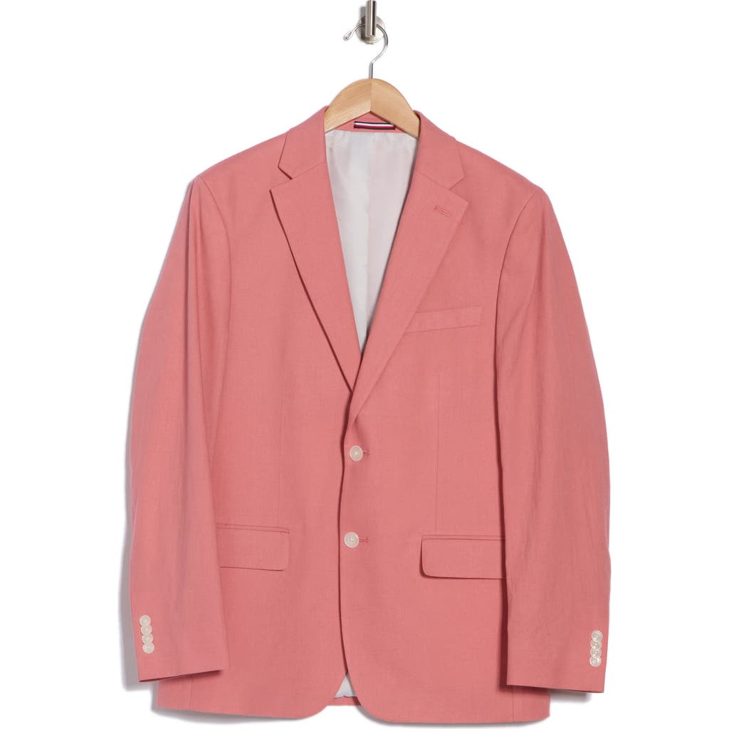 Tommy Hilfiger Linen Blend Sport Coat In Light Red