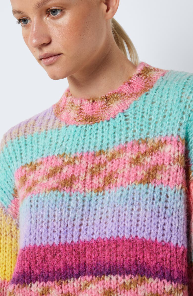 Noisy may Dazy Pattern Mock Neck Sweater, Alternate, color,