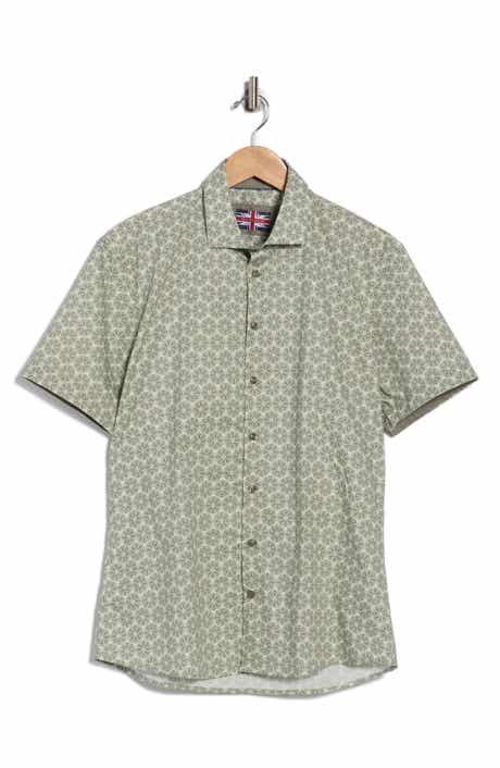 SOUL OF LONDON Cotton Stretch Short Sleeve Sport Shirt