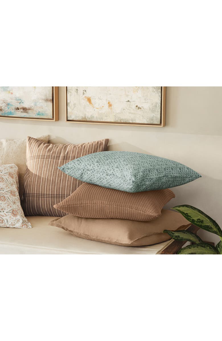 Coyuchi Fernwood Organic Cotton Throw Pillow Cover, Alternate, color, Chestnut