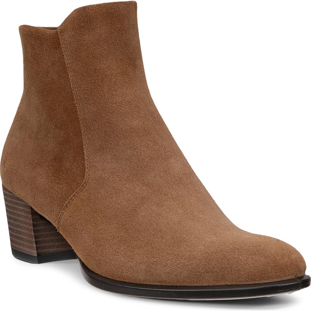 Ecco Shape Stack Heel Bootie In Animal Print