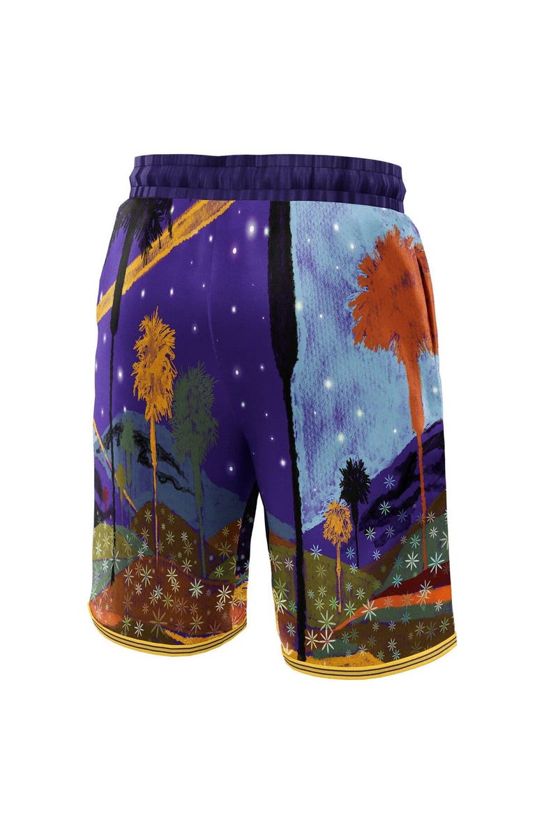 NBA X KIDSUPER Unisex NBA & KidSuper Studios by Fanatics Purple Los Angeles Lakers Hometown Shorts, Alternate, color, Purple