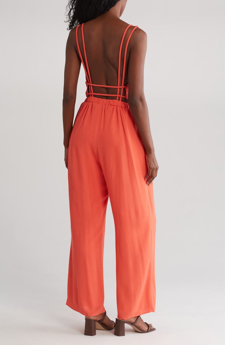 Lulus Paradise is Calling Jumpsuit, Alternate, color,