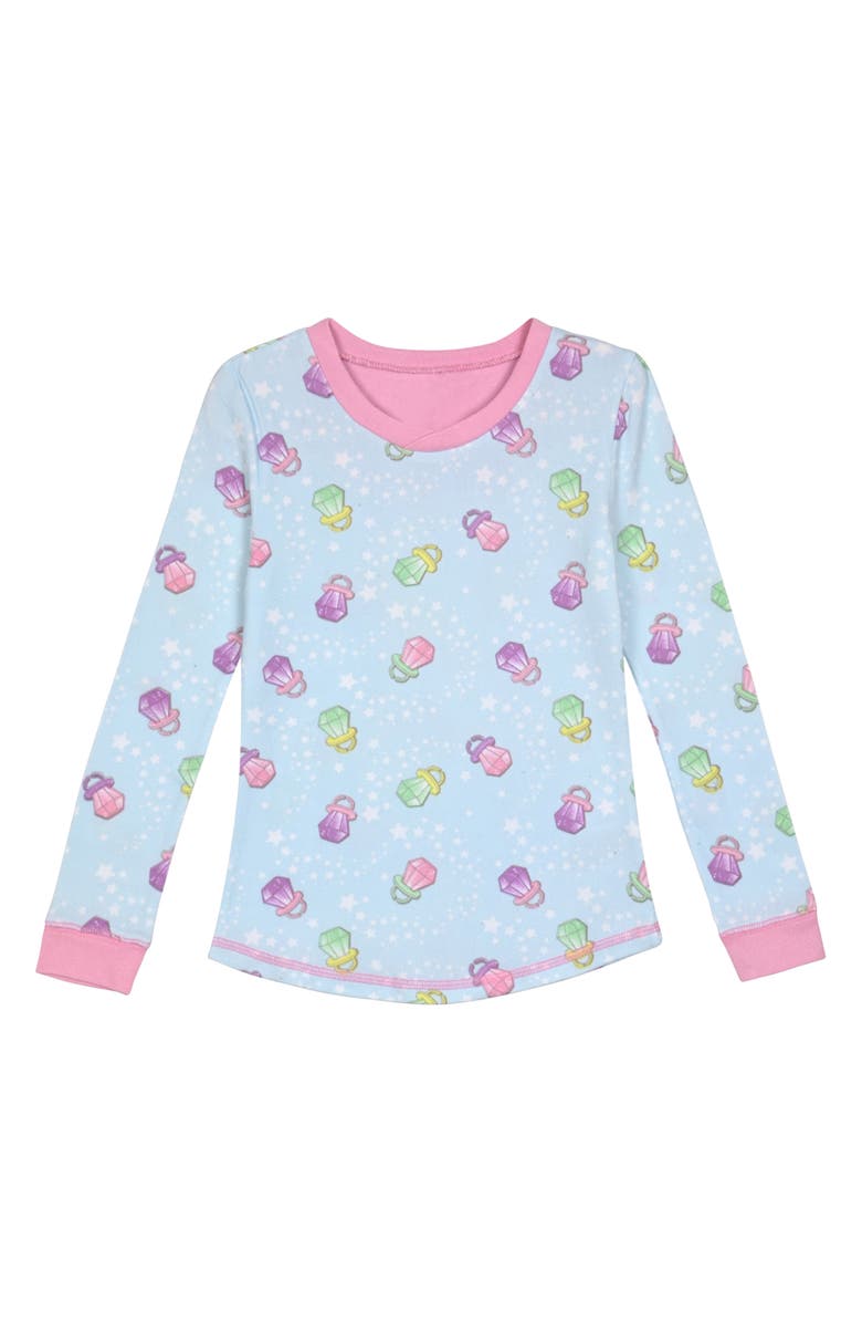 SLEEP ON IT Kids' Tight Fit Long Pajamas & Scrunchie Set, Alternate, color,