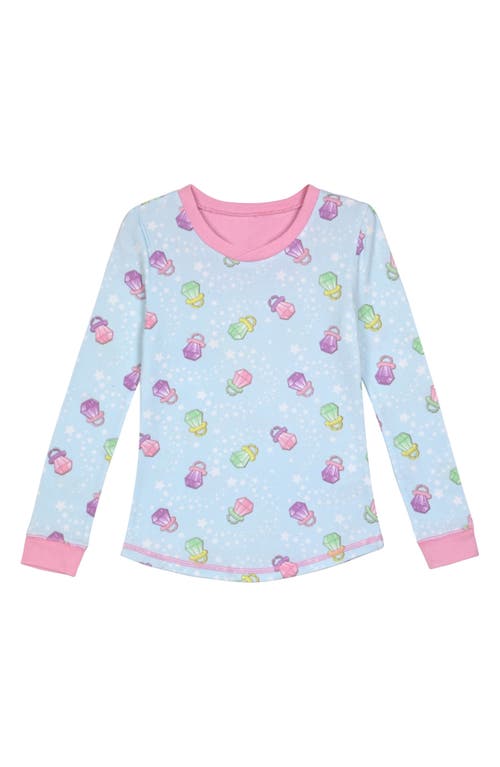 Sleep On It Kids' Tight Fit Long Pajamas & Scrunchie Set In Blue