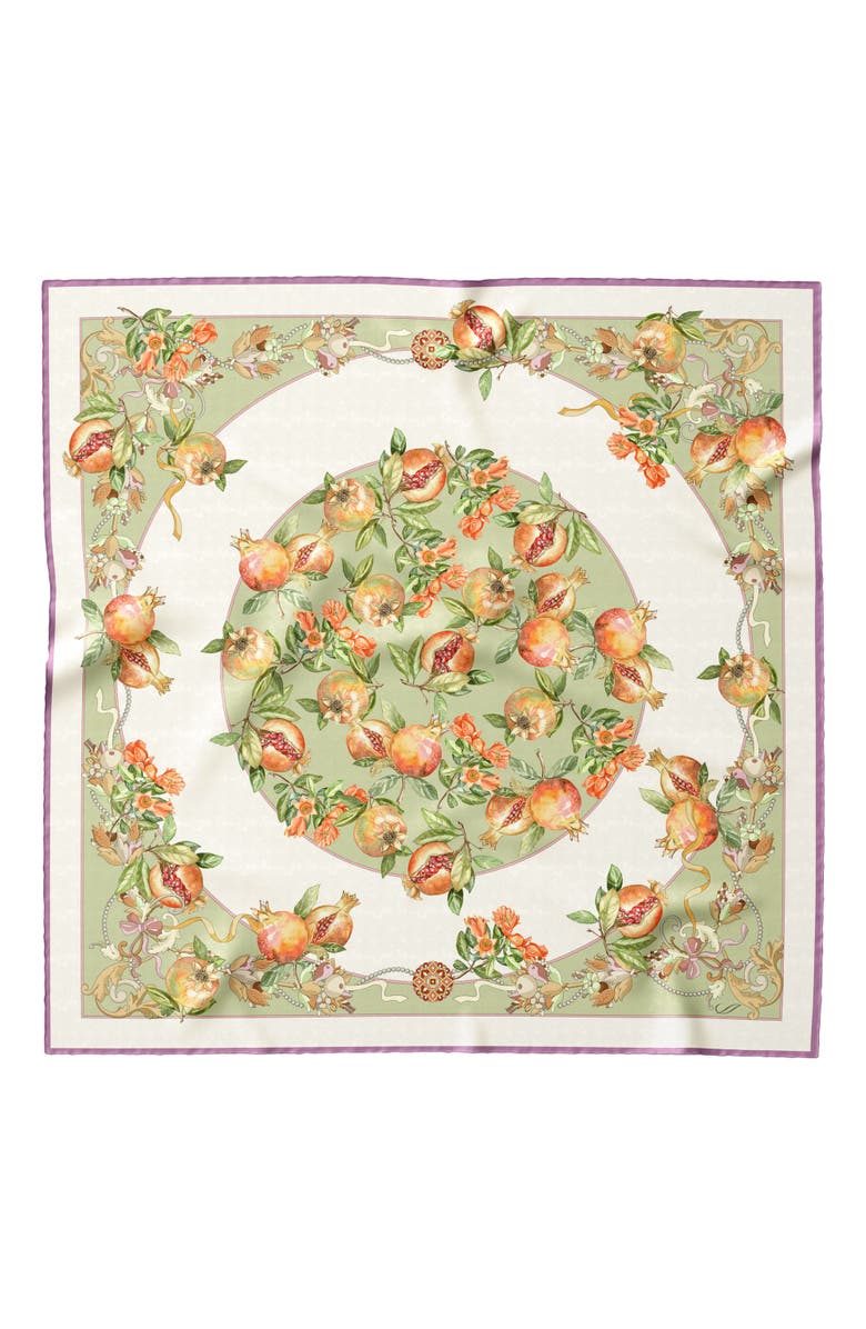 Elizabetta Melograno - Hand Rolled Silk Foulard for Women, Alternate, color, 