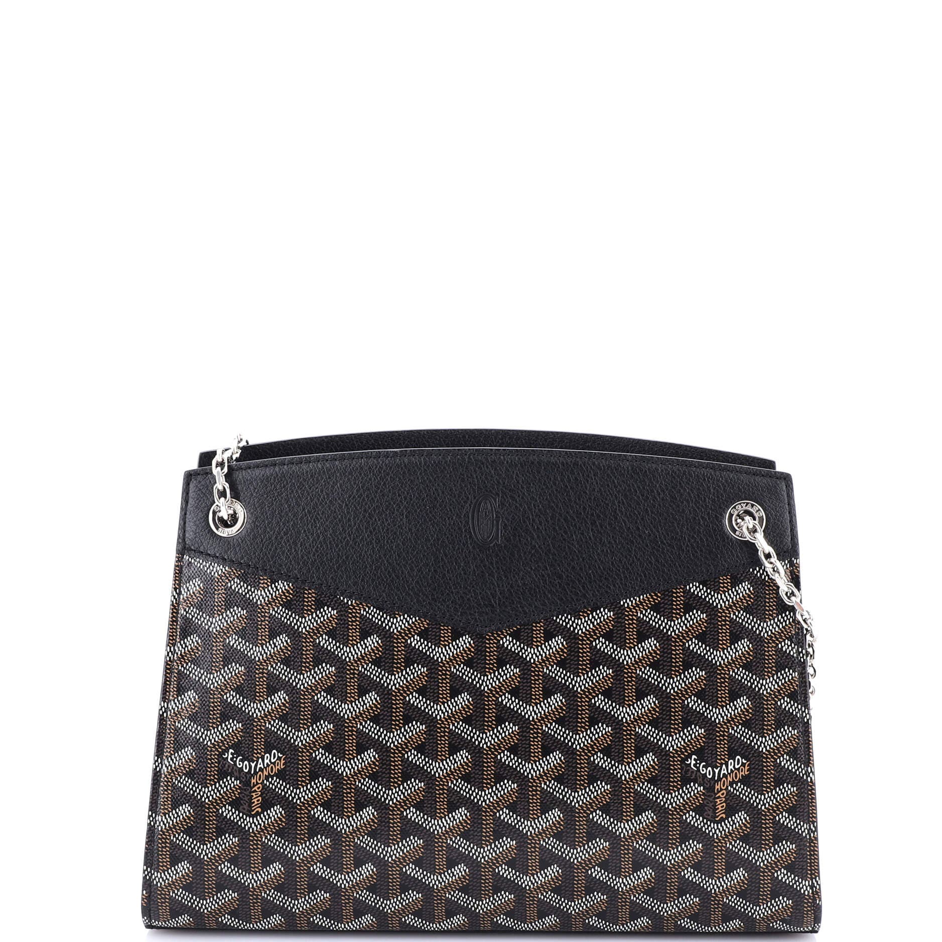 Pre-Owned Goyard Structured Rouette Chain Shoulder Bag Coated Canvas PM, Alternate, color, 