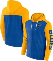FANATICS Men's Fanatics Branded Heather Blue St. Louis Blues Down and Distance Full-Zip Hoodie