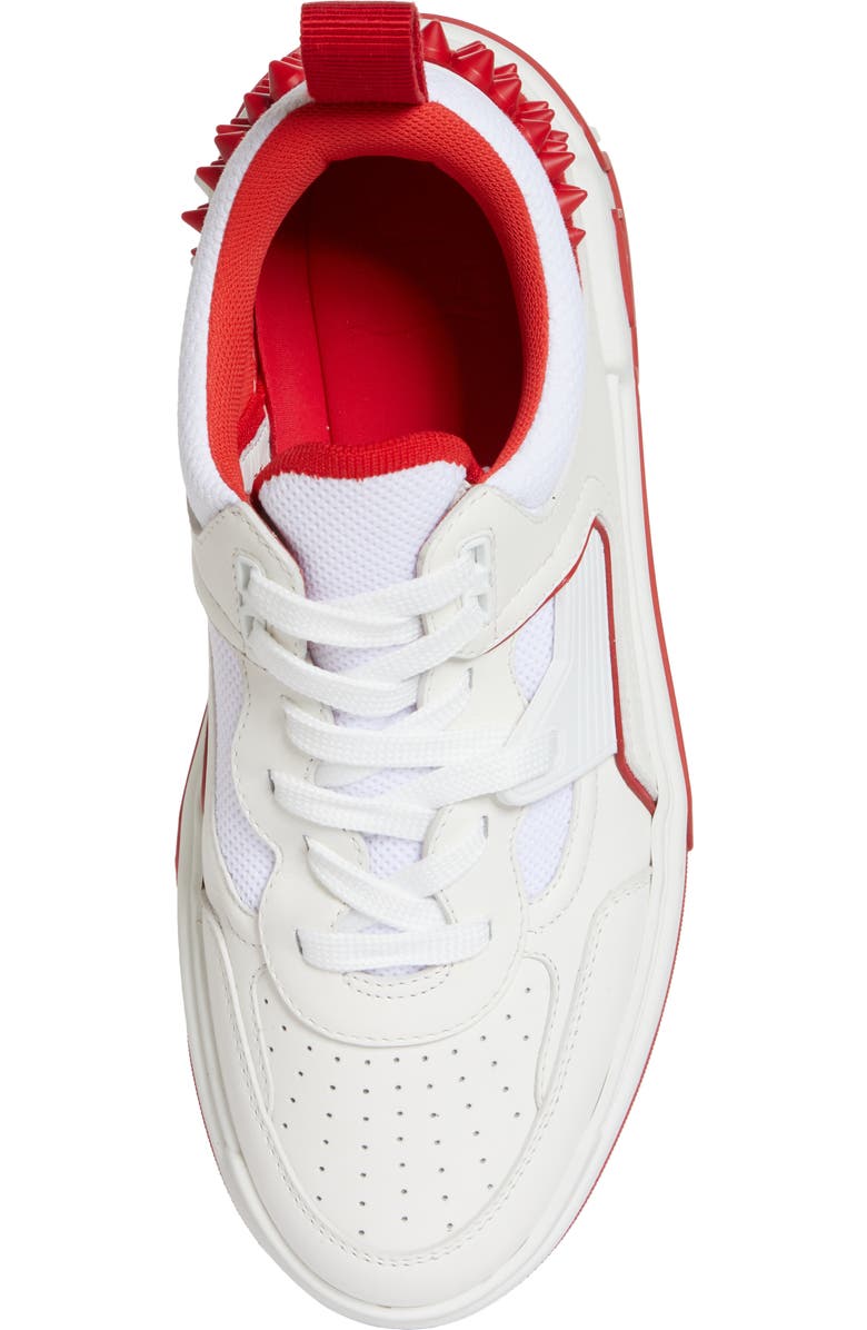 Christian Louboutin Astroloubi Mixed Media Low Top Sneaker, Alternate, color, J679 White/ Loubi