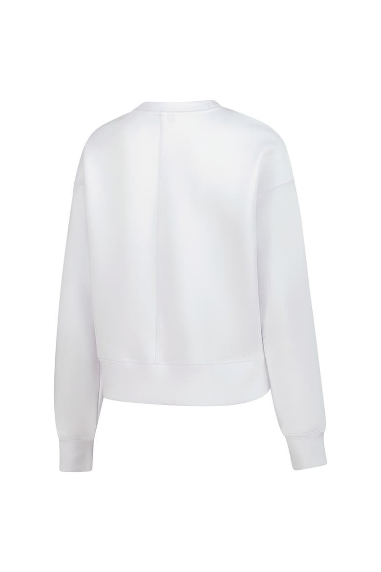 Women's Levelwear  White USWNT Luxe Sponge Tri-Blend Pullover Sweatshirt, Alternate, color, White