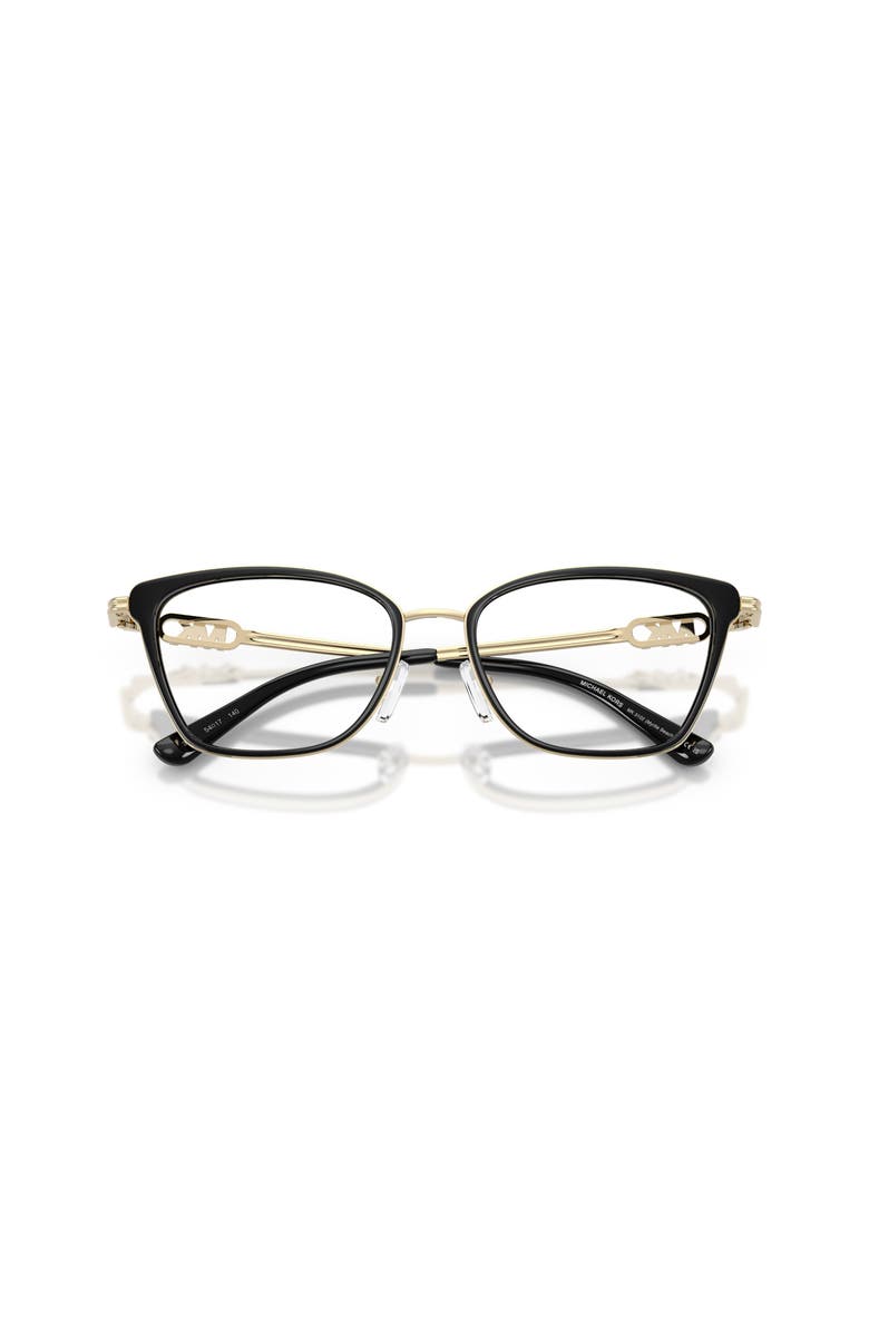 Michael Kors 49mm Rectangle optical glasses, Alternate, color, Black