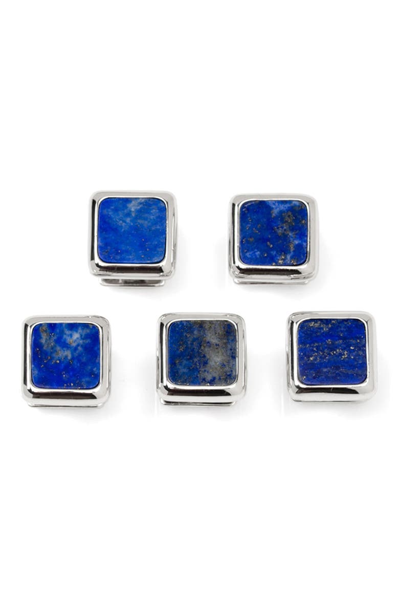 Men's JFK Sterling Silver & Lapis Cuff Links, Alternate, color, BLUE