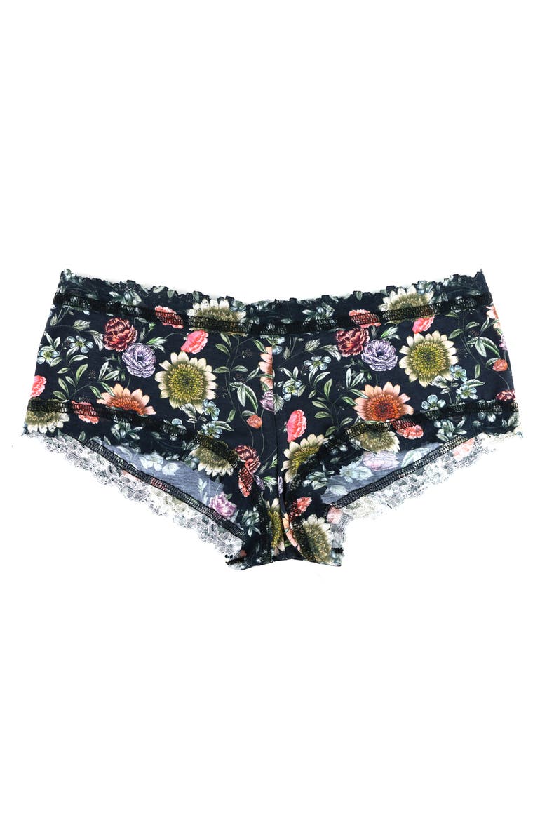 Hanky Panky Floral Print Supima<sup>®</sup> Cotton Boyshorts, Main, color, 
