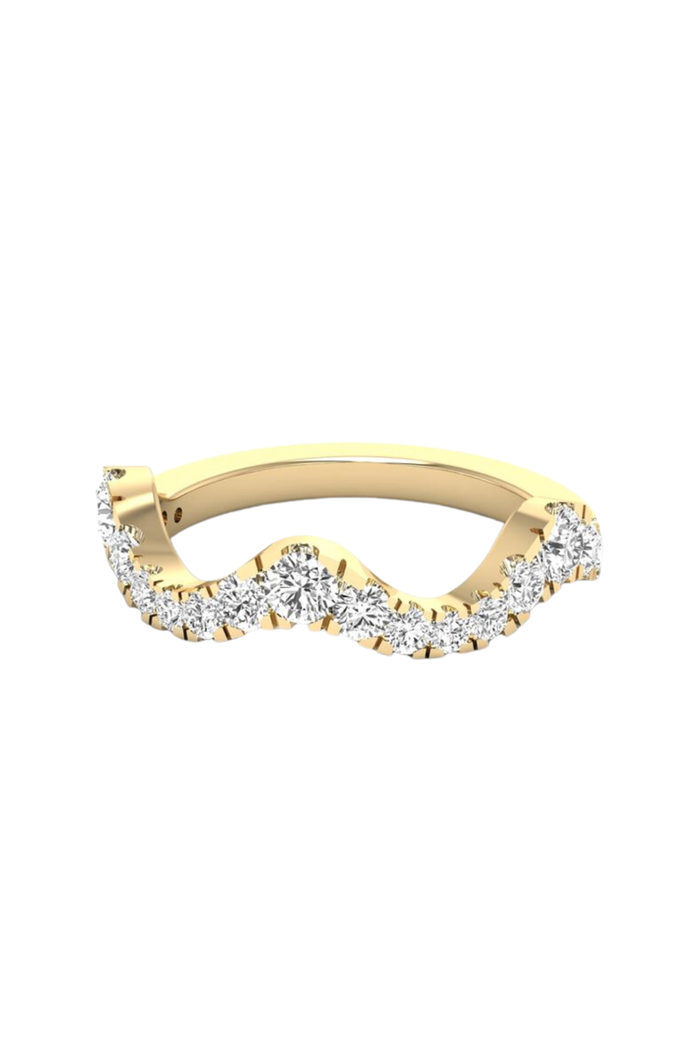 Wave Lab Diamond Band in 14K, Main, color, Yellow Gold