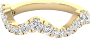 Everlee Wave Lab Diamond Band in 14K