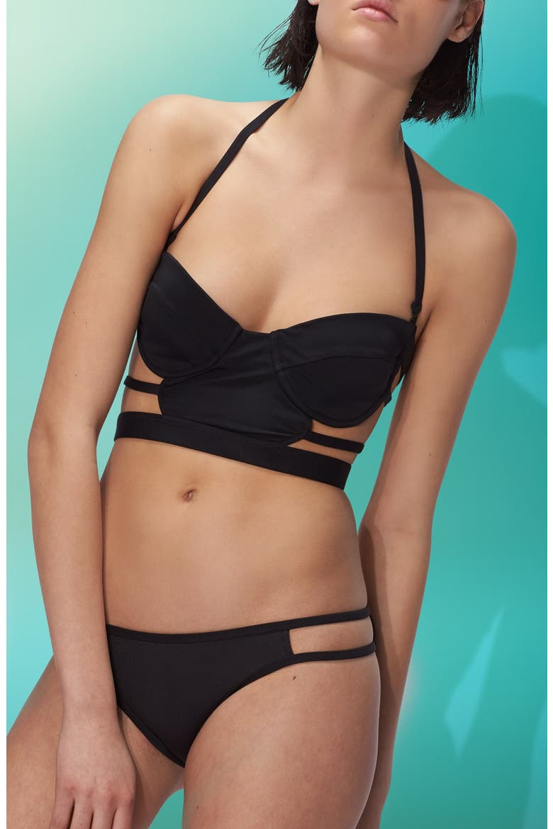 Sport Bustier Top, Alternate, color, BLACK