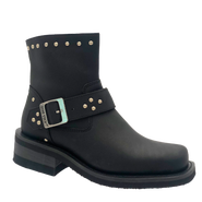 AdTec 6" Heeled Buckle Biker Boots