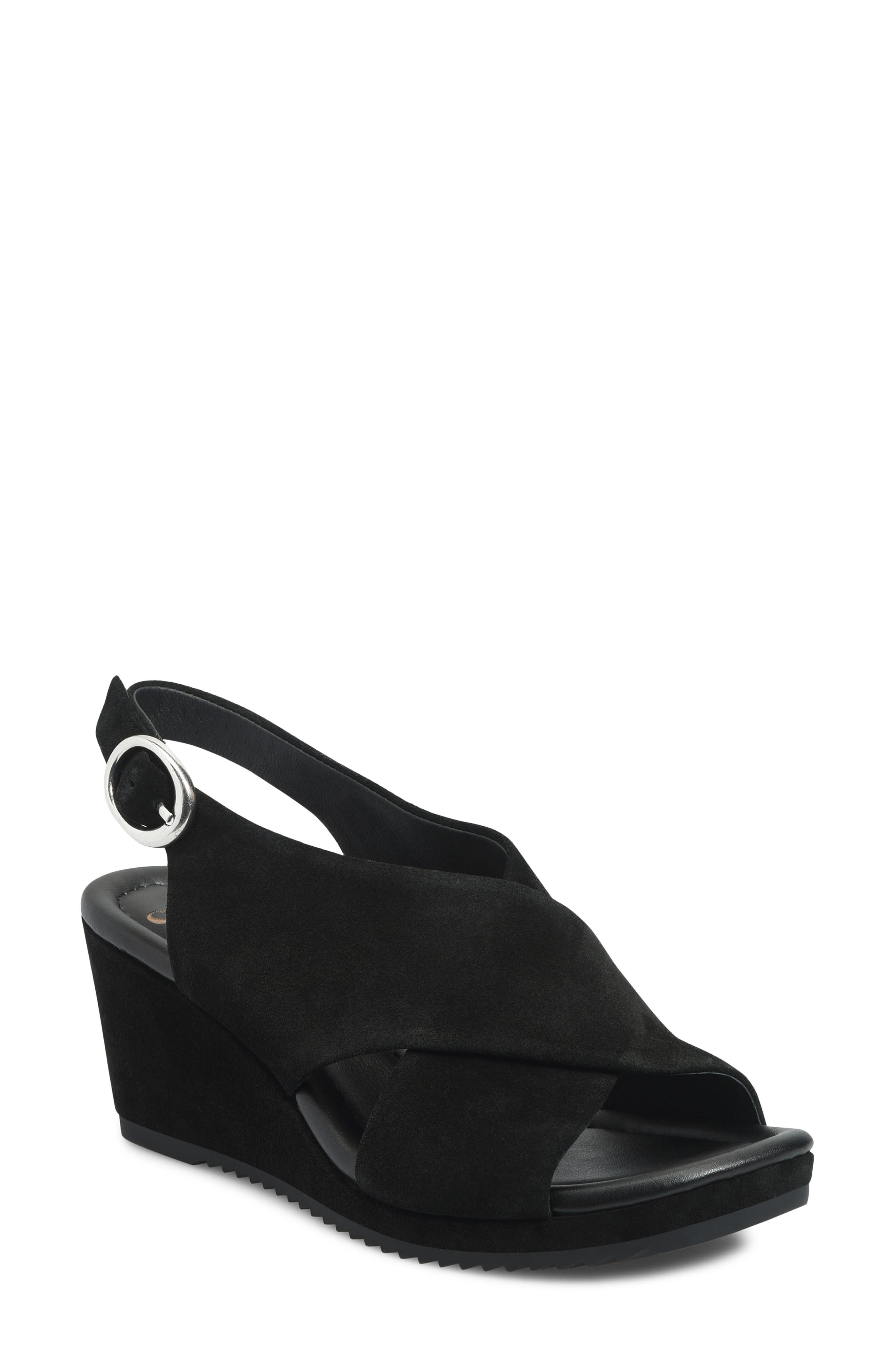 Söfft Isabeth Slingback Platform Wedge Sandal, Main, color, 