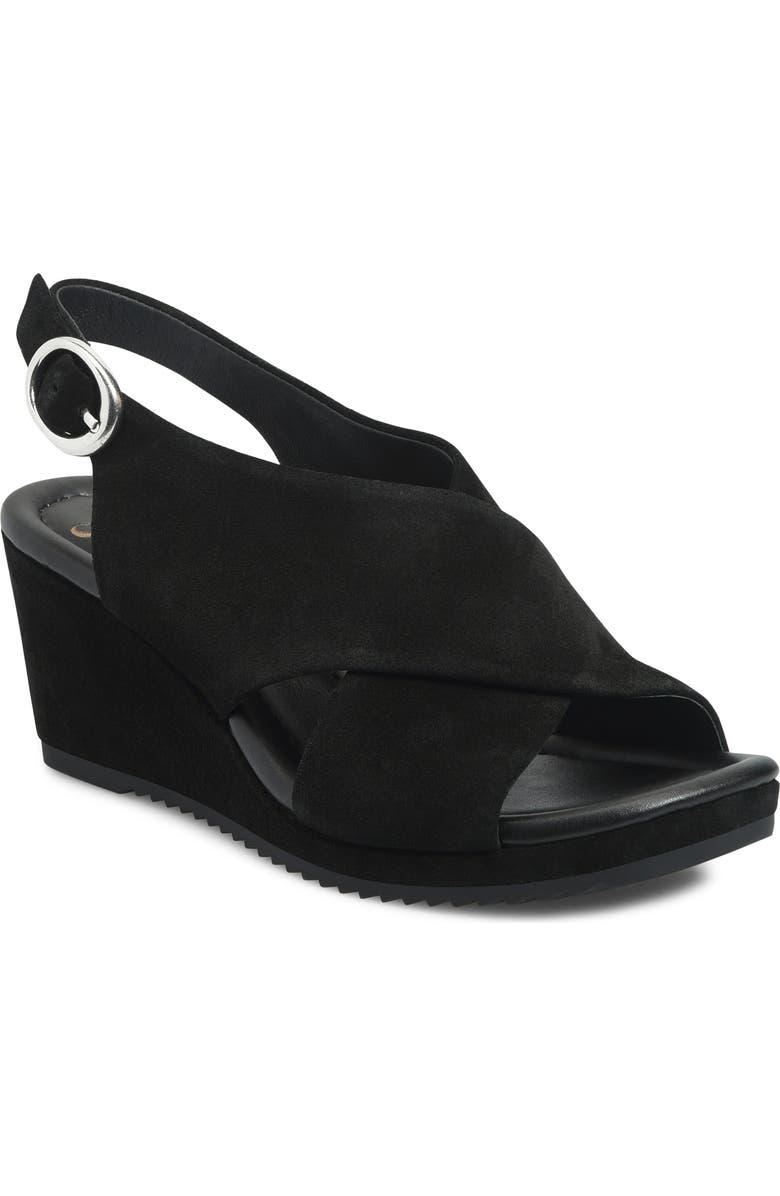 Söfft Isabeth Slingback Platform Wedge Sandal, Main, color,