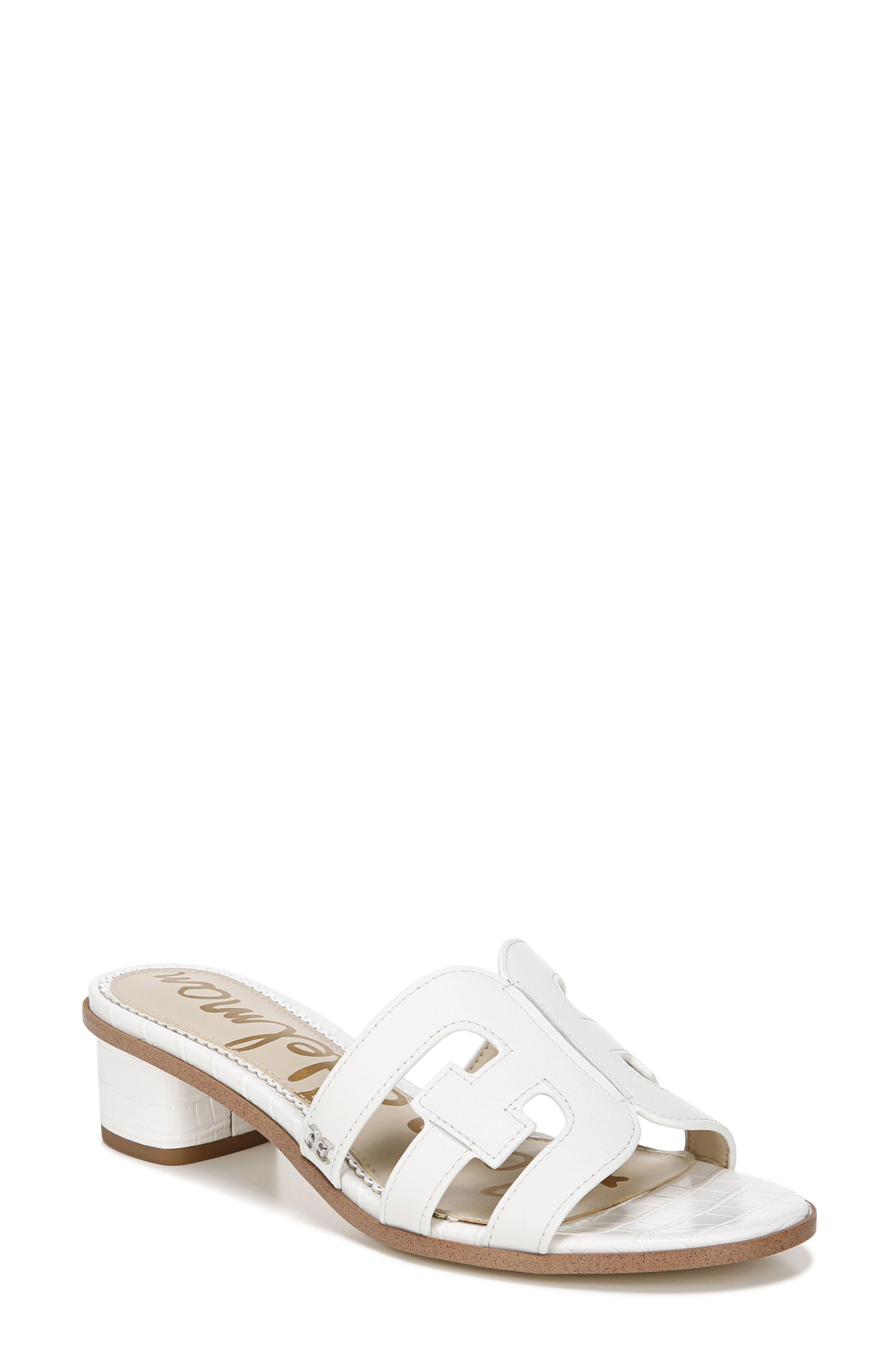 Illie Logo Strap Slide Sandal, Main, color, BRIGHT WHITE LEATHER