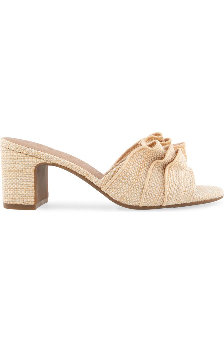 Aerosoles Gabrielle Ruffe Slide Sandal, Alternate, color, Natural Raffia