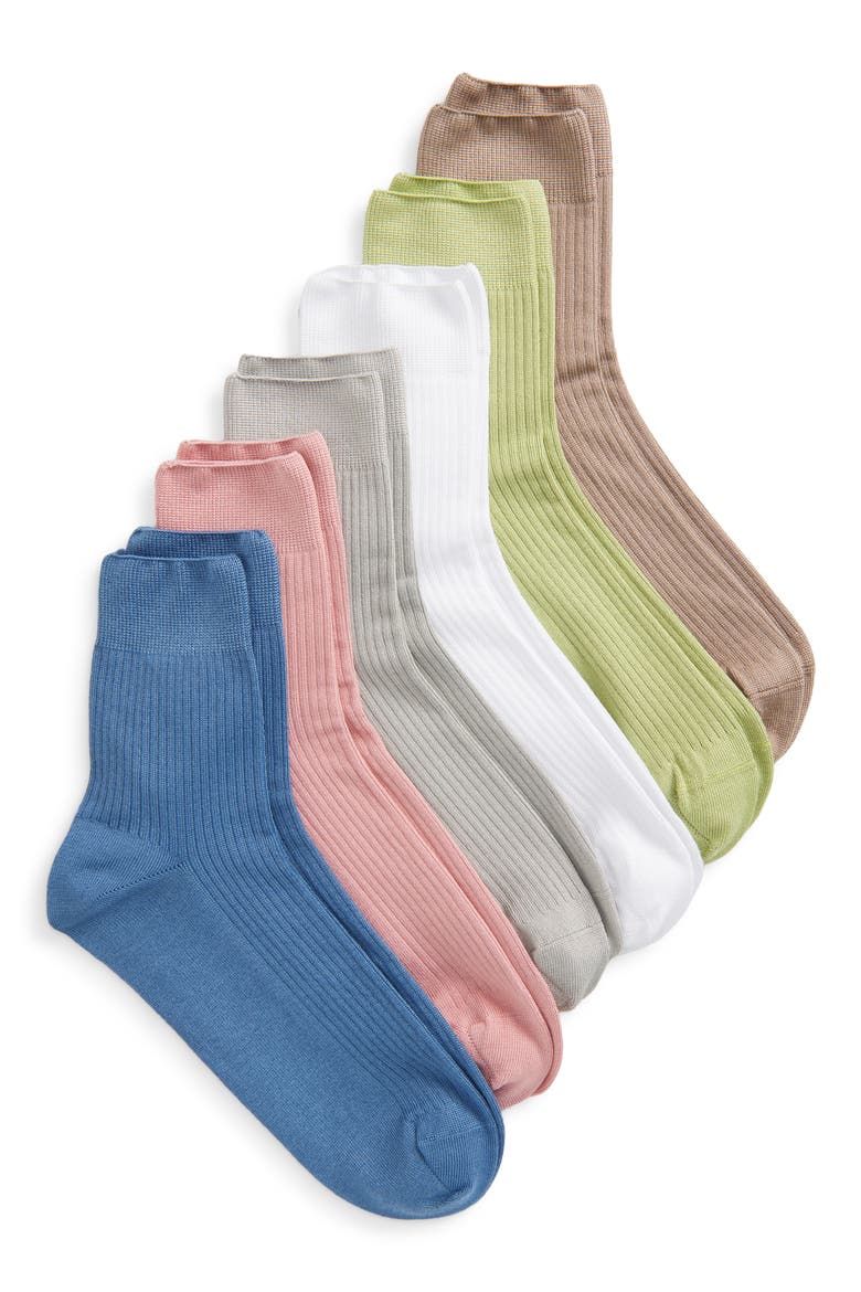 Assorted 6-Pack Crew Socks, Main, color, SPRING COLOR PACK