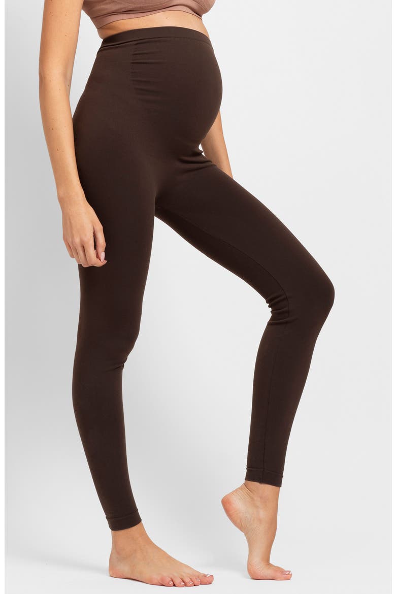 Seamless Over the Bump Maternity Leggings, Alternate, color, MOCHA
