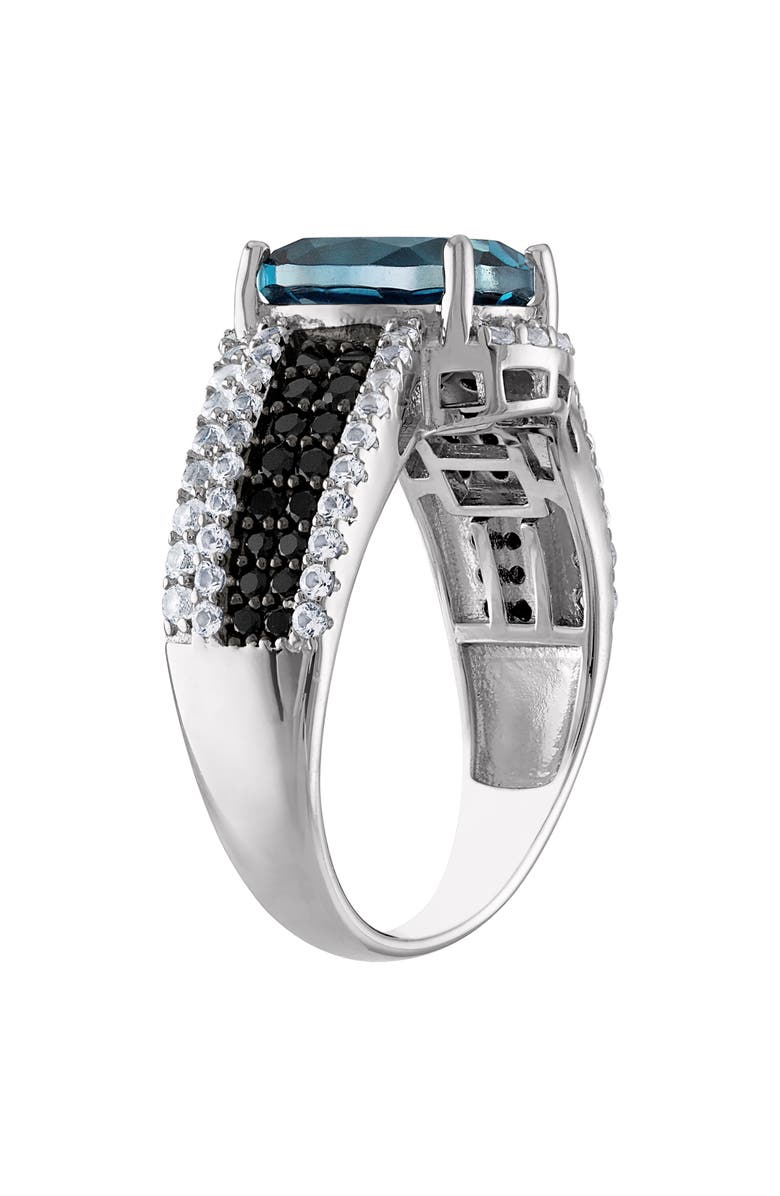 FUZION CREATIONS London Blue Topaz Cocktail Ring, Alternate, color, Silver/ Blue Topaz