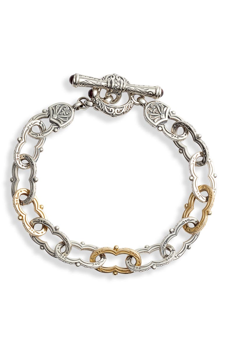 Konstantino Kleos Two-Tone Chain Link Toggle Bracelet, Main, color, 