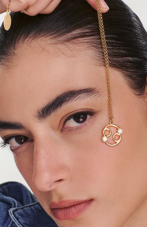 Oak & Luna Give Me A Sign Zodiac Name Necklace In Gold