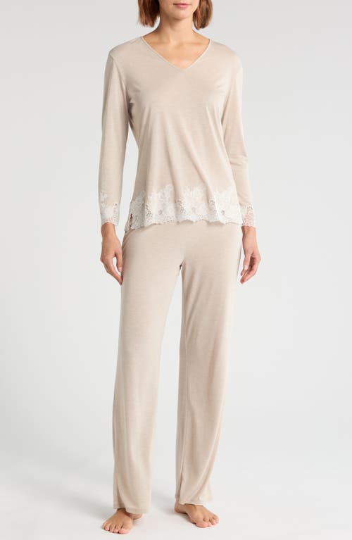 Natori Luxe Shangri-la Pajamas In Neutral